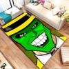 Green Masked Face with Yellow Hat Patterned carpet, non slip mat suitable for living room and bedroom sofas