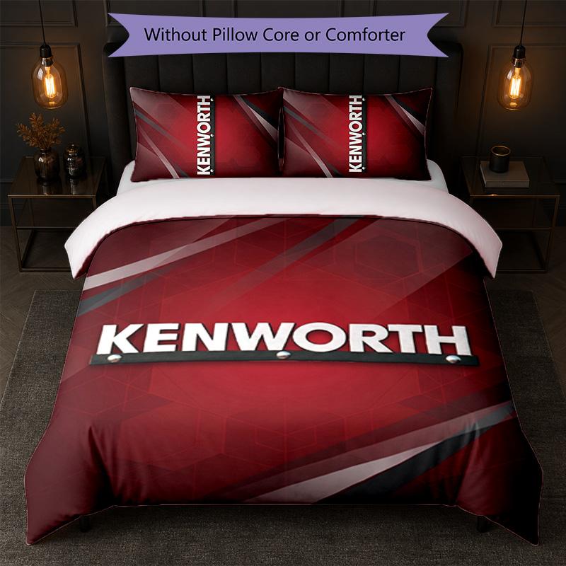 Kenworth Print 3Pcs Bedding Set Duvet Cover With Two Pillowcases Soft Bed Linen For Household Bedroom