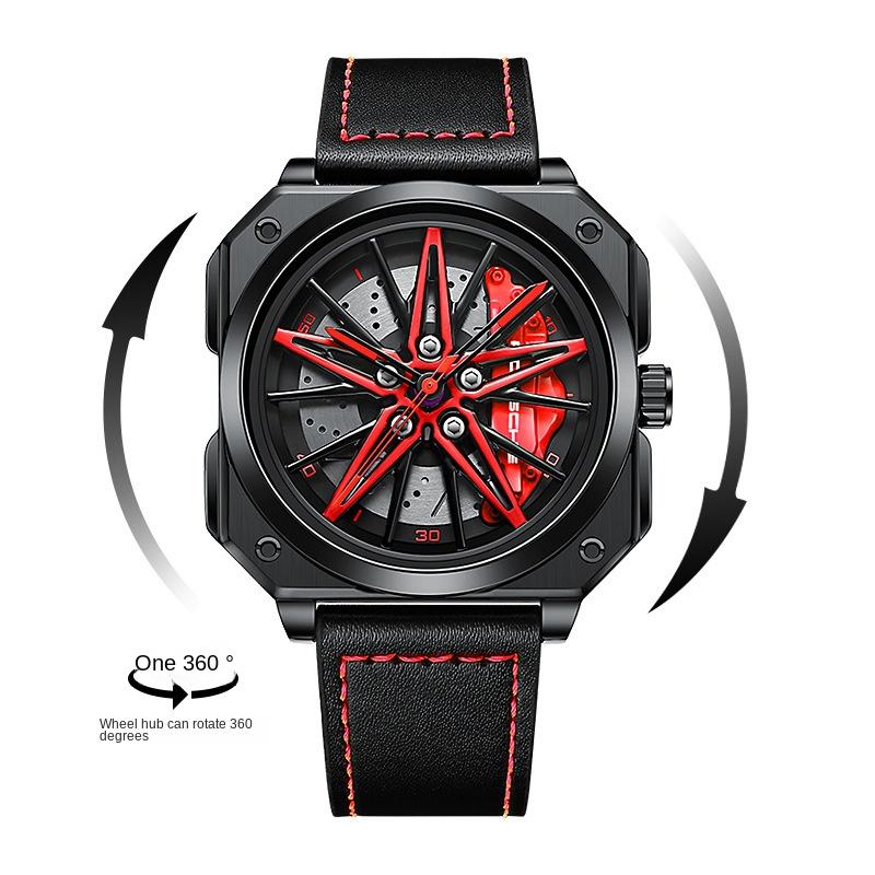 SVJ Мужские часы Высококачественные подлинные часы Black Knight Wheel с вращающимся циферблатом и светящейся таблицей модификаций