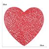 Valentine's Day romantic heart-shaped PVC placemat creative heart-shaped high-end light luxury restaurant thermal insulation pad waterproof pad