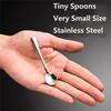 5PCS Durable Tiny Spoons Compact Seasoning Spoon Pretty Condiment Spoons  Condiment Serving