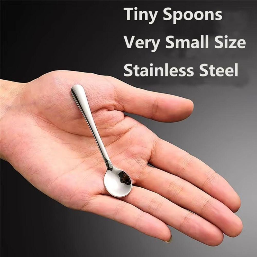 5PCS Durable Tiny Spoons Compact Seasoning Spoon Pretty Condiment Spoons Condiment Serving