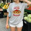 Upsetti Spaghetti Plate with Cute Meatball Faces Illustration Print Women T Shirt Cotton Tee Fu