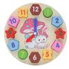 Montessori Children Clock Puzzle Cartoon Animals Cognitive Numbers Clock Early Learning Threading Assembly Toys For Children Kid