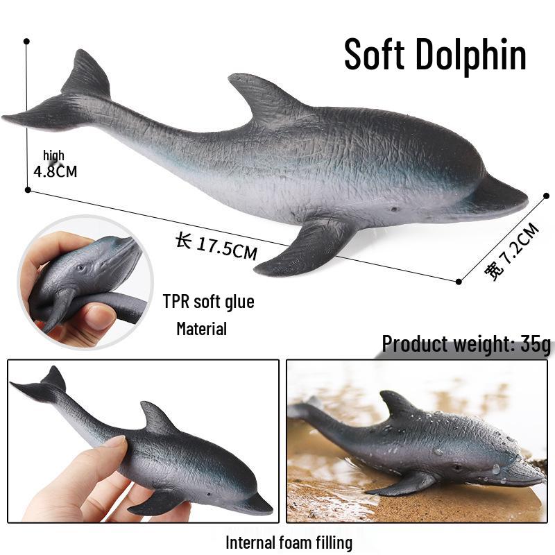 Детский набор моделей морских животных для снятия стресса: Рыба-фугу, Осьминог, Краб, Акула, Дунклеостей