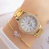 BS Bee Sister New Women Watch Fashion High Quality Casual Waterproof Stainless Steel Wristwatch Lady Quartz Watch Gift for Wife