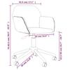 Dining Room Chairs 2 pcs Swivel Black Fabric