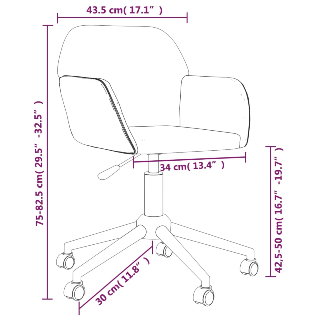 Dining Room Chairs 2 pcs Swivel Black Fabric