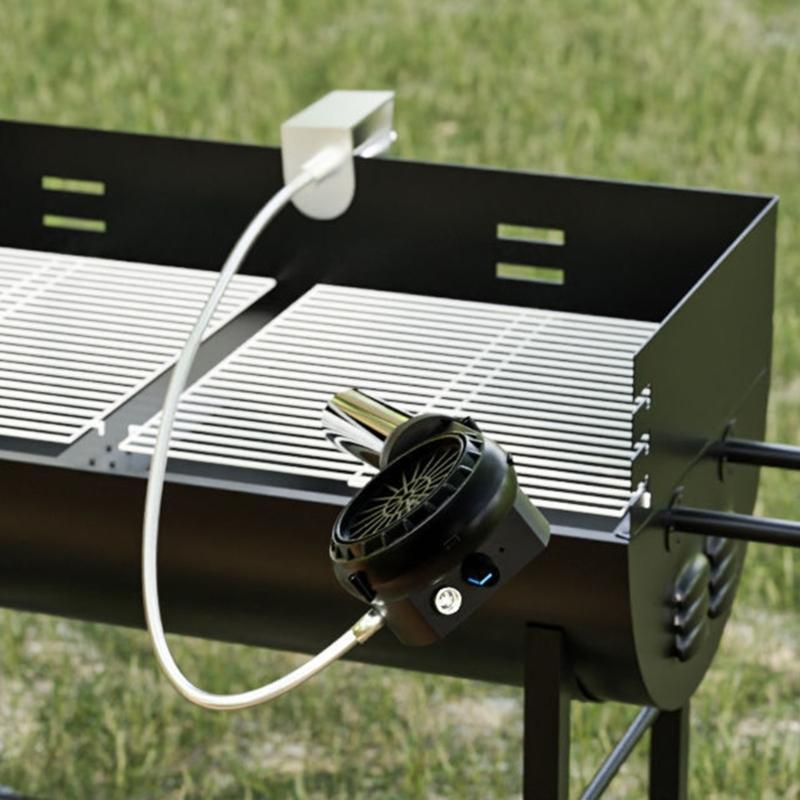 Электрический вентилятор для барбекю с USB-кабелем для зарядки, для пикника и кемпинга