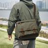 Сумка через плечо для совместимого с Messenger One Large For School [S-ZONE] Мужская, 12,9/15,6 дюйма, Сумка, Холщовая, Плечо, Вместимость, Многофункциональная,