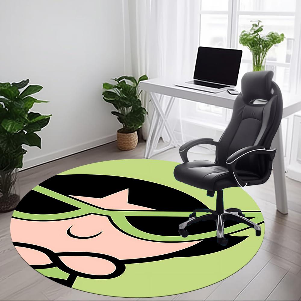 P-Powerpuff Girls Office Round Area Rug, Under Office Chairs Bedroom Living Room Home Decor a1022137