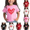 Рубашка на День святого Валентина для малышей, девочек и мальчиков, милые футболки с сердечками, детские футболки на День святого Валентина