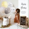 ZEZYXUFM День рождения Декоративный гобелен Тонкий Принт День рождения Гобелен День рождения С Днем Рождения Воздушный шар Макарон Телесного Цвета Воздушный шар Набор Подходящих