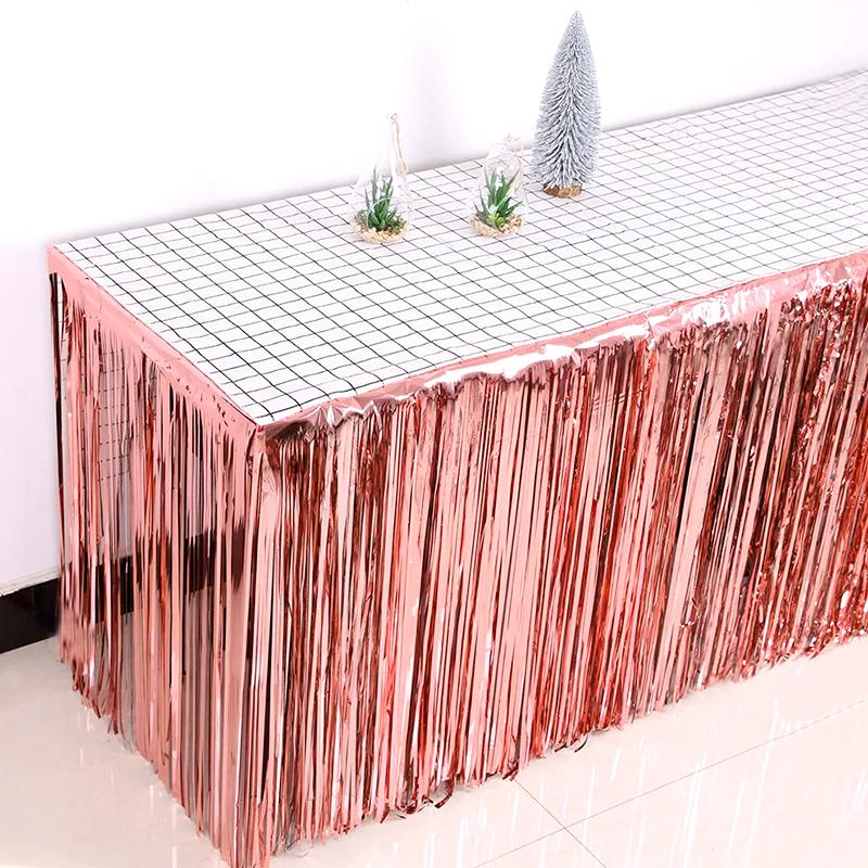 1 шт. юбка для стола с кисточками, модные одноразовые предметы, удобная сервировка стола для свадьбы, дня рождения, современной гавайской вечеринки