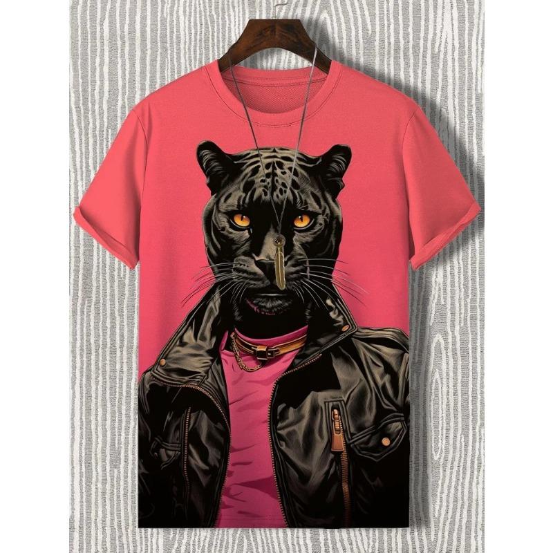 Мужская футболка с забавным принтом животных и кошек, футболки с короткими рукавами, футболки с 3D-принтом и круглым вырезом, повседневная летняя мужская одежда для вечеринок