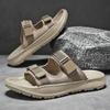 2025 лето новые тапочки мужская обувь нескользящие и износостойкие высококлассный трендовый бренд наступающие на дерьмо уличные спортивные пляжные сандалии
