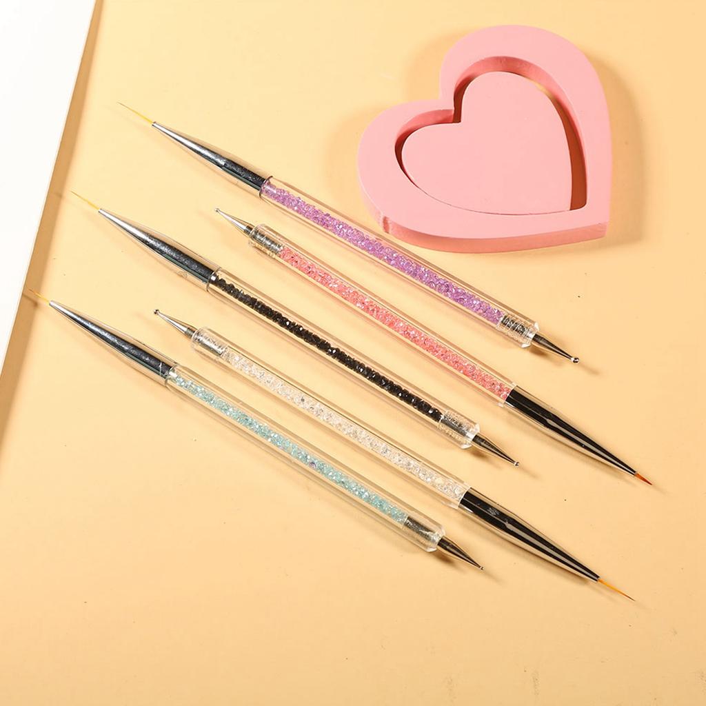 5PCS Double Heads Crystal Dotting Manicure Tools Painting Dot Pen Nail Art Paint Set