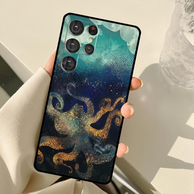 Чехол в океаническом стиле с осьминогом для Samsung Galaxy S23 S22 S21 Ultra Note 20 S8 S9 S10 Note 10 Plus S20 FE S21 FE