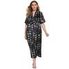 Summer Large Size Nightdress Women's Home Wear Printed Short-sleeved Home Wear