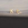 S925 Sterling Silver Starfish Stud Earrings Women's Small Exquisite XINGX Special-Interest Design High-Grade Earrings