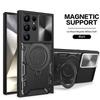 Slide Camera Protection Armor Cases For Samsung Galaxy S24 S23 S22 Ultra S21 Plus S20 FE Magnetic 360 Rotate Holder Ring Cover
