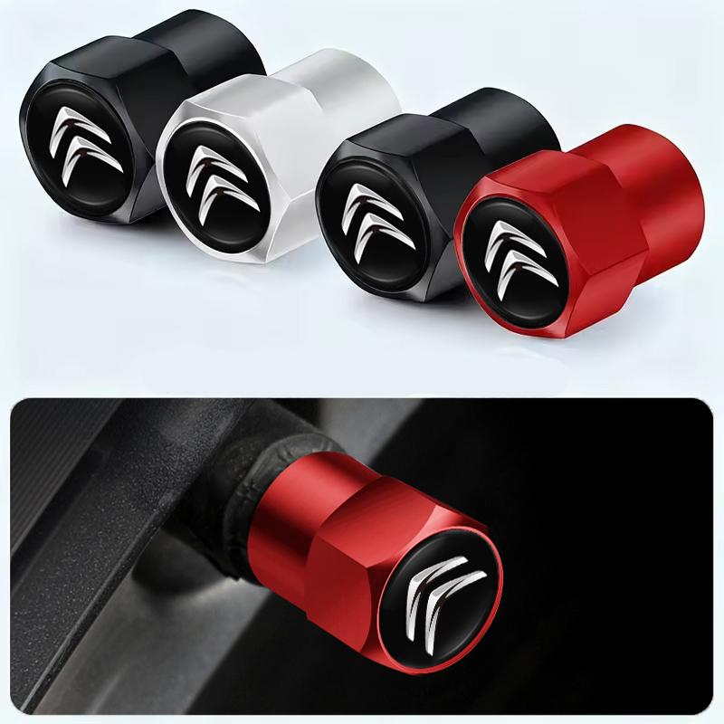 4Pcs 3D Styling Car Wheel Tire Valve Caps Stem Cap Accessories For Citroen C4 C3 C2 C1 C5 DS3 Berlingo Xsara Grand Picasso Saxo