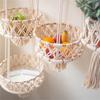 3 Tier Hanging Fruit Basket For Kitchen Macrame Vegetable Storage Organizer Wall Baskets For Indoor Plants Boho Decor