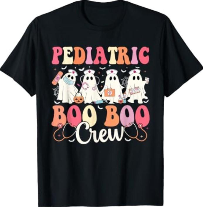 Детская медсестра Boo Boo Crew Призрачная медсестра Хэллоуин Костюм Футболка