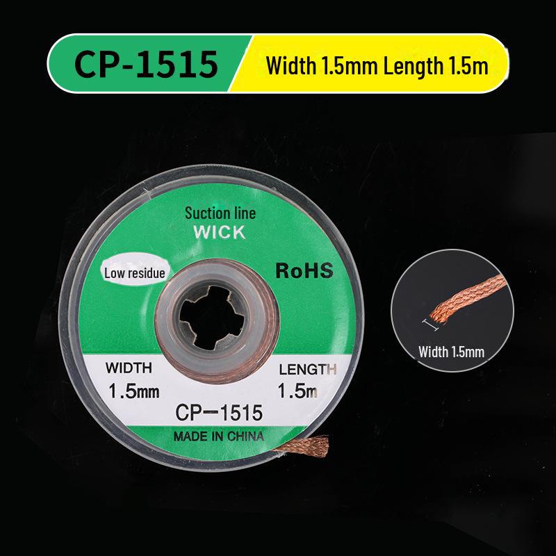 Медная экологически чистая проволока для распайки и прокладка для паяльных станций - длина 1,5 м, доступные ширины: 1,5, 2,0, 2,5, 3,0 мм