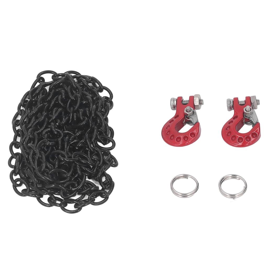 RC Car Tow Hook Trailer Chain Set Upgrade Part Decoration Fit for SCX10 D90 110 RC Crawler Truck