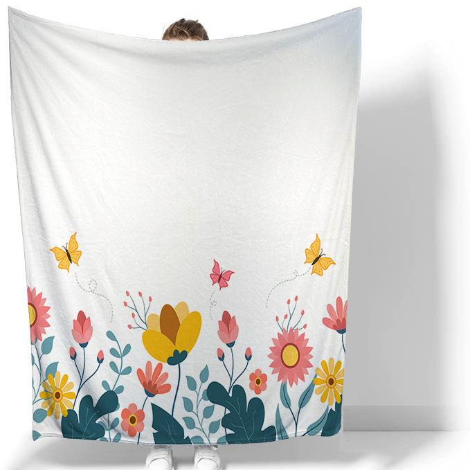 Простое фланелевое одеяло с цветочной тематикой, мягкое, легкое, теплое для гостиной, спальни, кровати, дивана, детей, взрослых, подарки