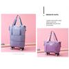 Travel Bag with Duffel Large Capacity Detachable Wheels Dry Wet Separation Waterproof Oxford