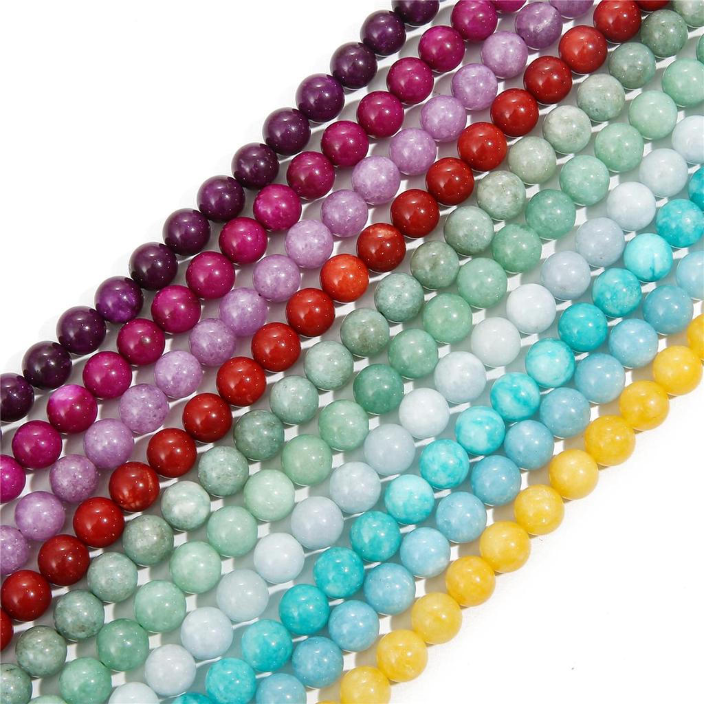 6/8/10/12 мм натуральный камень нефрит яшма бусины свободные круглые бусины для изготовления ювелирных изделий DIY браслет ожерелье серьги аксессуары около 15 дюймов/нитка