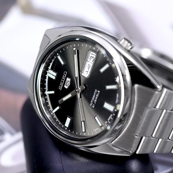 Seiko 5 Men's Automatic Charcoal Color Metal Watch