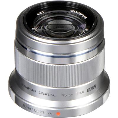 Объектив OLYMPUS Single Focus M.ZUIKO DIGITAL 45 мм F1.8 Silver