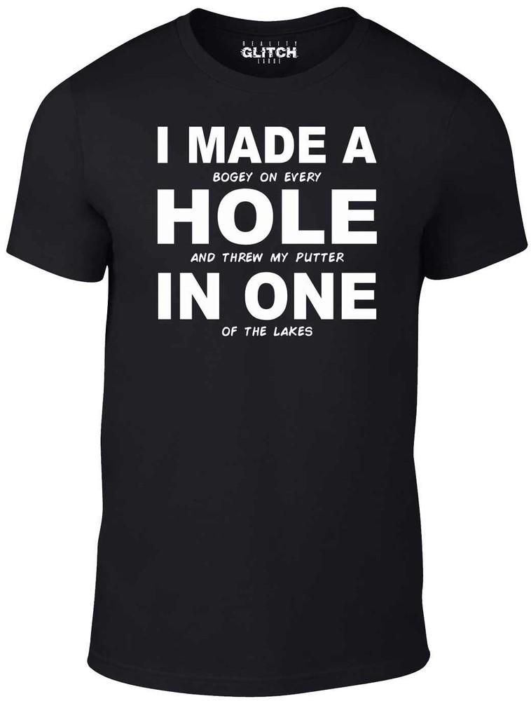 Футболка Hole in One - Смешная футболка ретро гольф шутка клуб спорт поле мастера США