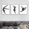 Colorful Watercolor Gymnastic Girl Posters Prints Abstract Canvas Paitning Nordic Wall Art Pictures for Living Room Home Decor