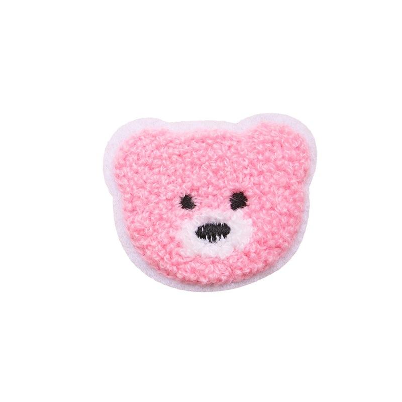 Bear Head Embroidery Sticker, Luggage, Clothing Accessories, Decorative Label, Towel Embroidery, Animal Head Self-Adhesive Patch, Underwear Sticker