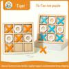 Weiweihu Wooden Tic-Tac-Toe: Children's Logic Training Parent-Child Interactive Board Game