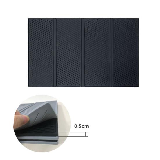 Большой силиконовый дренажный коврик, безопасная кухонная подушка с дренажным ковриком с приподнятым краем для аккуратных столешниц