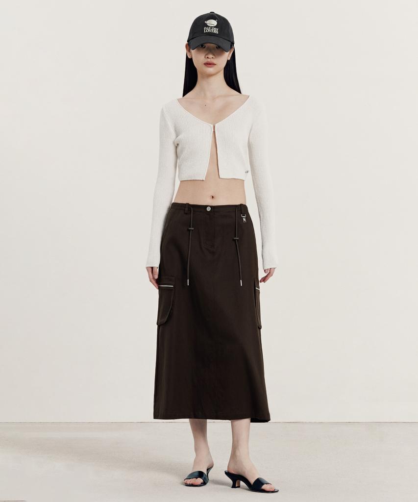 Oioi Collection New Daily Cargo Skirt_Brown