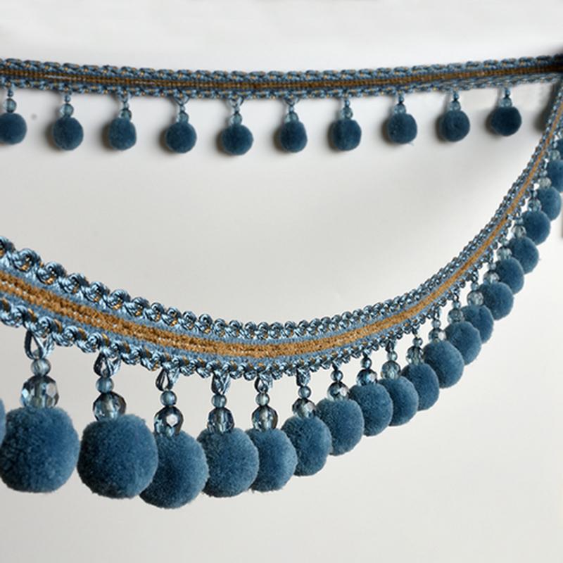 1М Помпон Европейский Стиль Районное Кружево Кисточка Бахрома Шар Занавеска Диван Скатерть Аксессуары Помпон Кружевная Отделка Шитье Сделай Сам Декор Лента