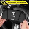 ckwjb7 Magnetic Car Visor Glasses Holder Sunglasses Storage Box Interior For Tesla Model 3 Model S Model X Model Y Roadster Bonina C