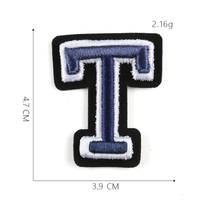 Duoku Embroidery 26 English Letters Three-Dimensional Embroidery Hat Emblem Badge Ironing Velcro Patch Clothing Accessories Cloth Sticker