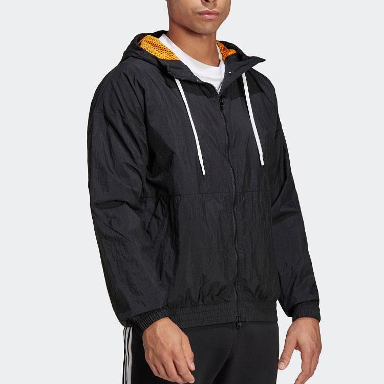 Adidas Zip-Up Hooded Jacket Men Tops Black HF4851