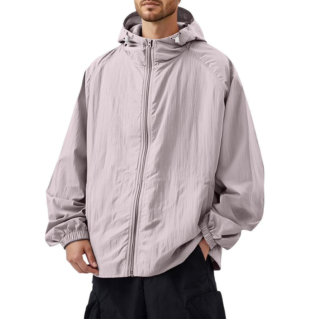 Мужская повседневная свободная солнцезащитная одежда для улицы, куртка-пуховик