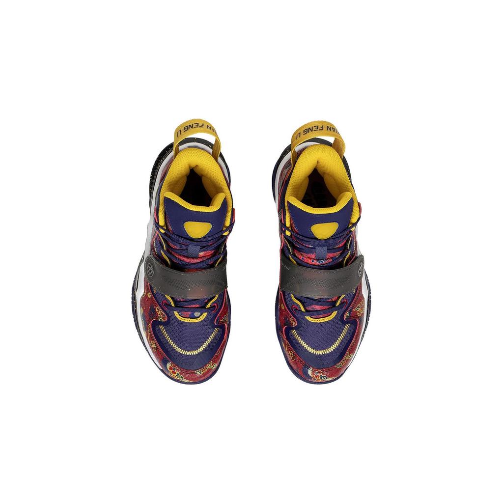 Баскетбольные кроссовки Li Ning Premium 3.0 Comfortable Daily Anti-Kick Rebound Mid Top Детские баскетбольные кроссовки Синие Красные YKBT002-7