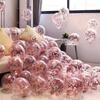 Glitter Confetti Latex Balloons Romantic Wedding Decoration Gold Clear Airballoon Birthday Party Decoration Festival Baby Shower