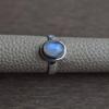 Natural Moonstone Ring, Blue Fire Moonstone Ring, Handmade Ring, 925 Sterling Silver, Gift for her, Promise Ring, Anniversary Ring