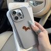 Минималистичный коричневый чехол для телефона с рисунком таксы для iPhone 17 Air 16 e 15 14 13 12 11 Pro Max Plus Mini SE Мягкий TPU чехол Funda